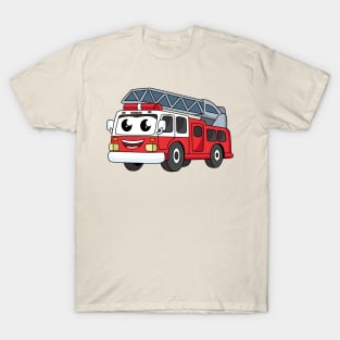 Cute happy fire engine cartoon T-Shirt